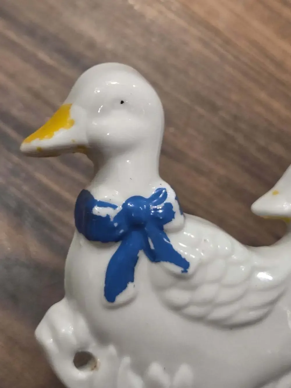 Vtg 1986 Ceramic Mother Duck Ducklings Wall Hook Coat Rack Country Farmhouse
